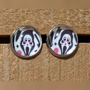 💟 Ghostface Handmade Stud Earrings